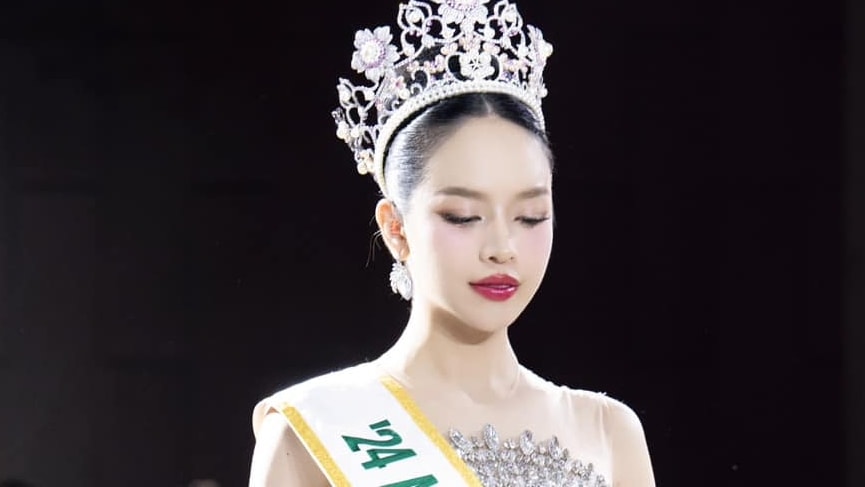 Hoa hậu Thanh Thủy được tuyên dương tại Đại hội Thanh niên tiên tiến làm theo lời Bác. Ảnh: Nhân vật cung cấp