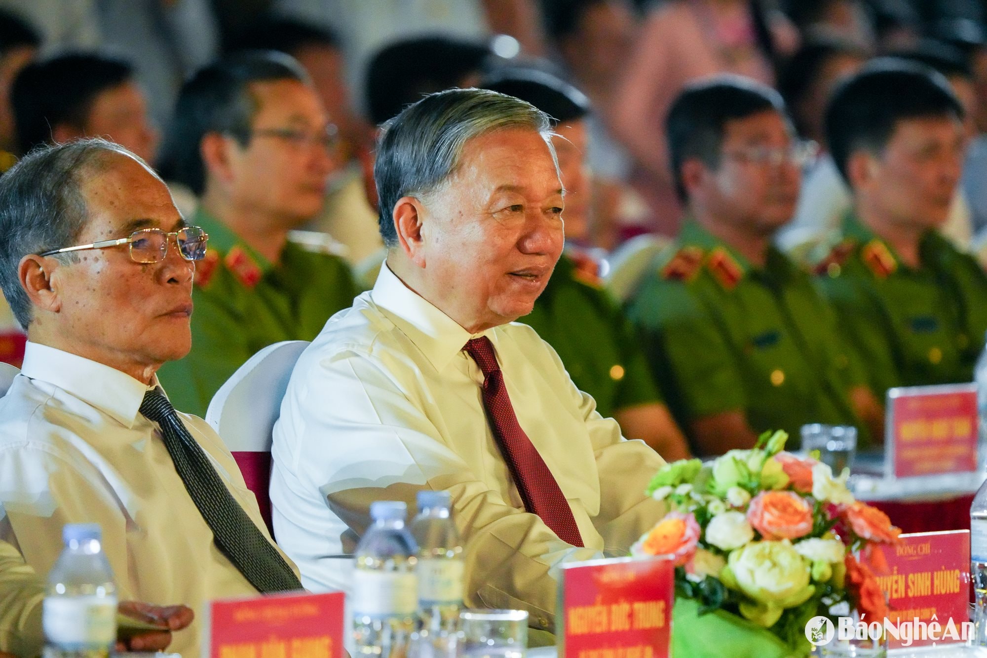 Tổng Bí thư Tô Lâm dự Lễ khai mạc Lễ hội Làng Sen năm 2025. Ảnh: Thành Cường