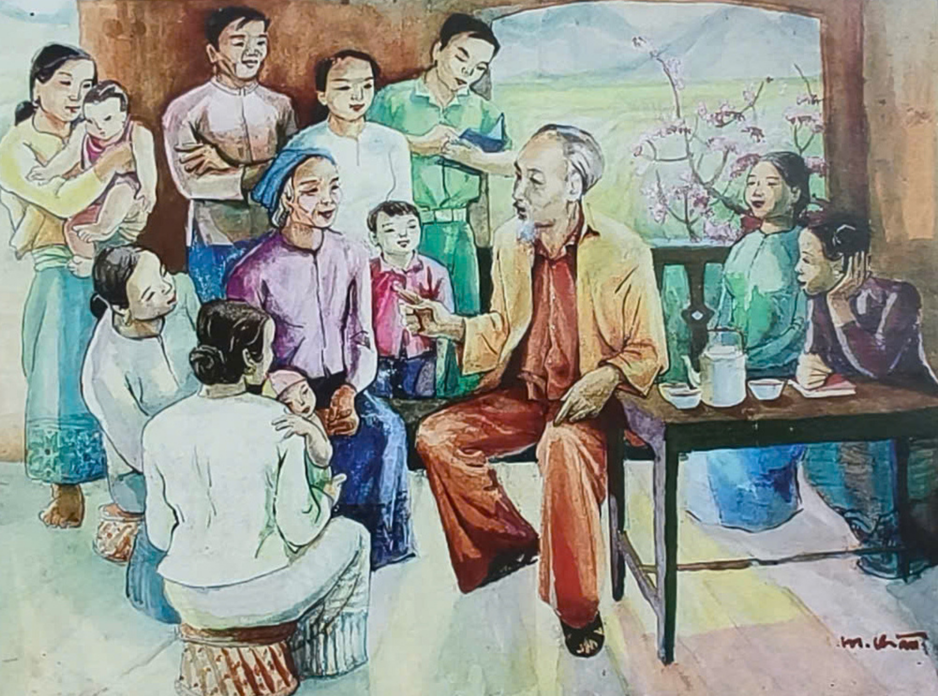 những hoạ sĩ vẽ Bác bằng trái tim 00003