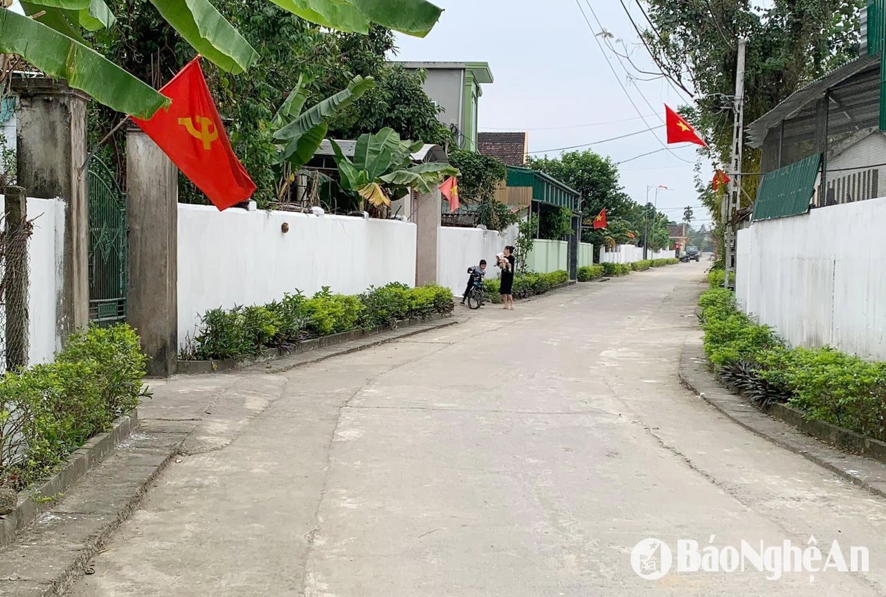 Bộ mặt nông thôn xã Kim Liên xanh - sạch - đẹp. Ảnh: Mai Hoa