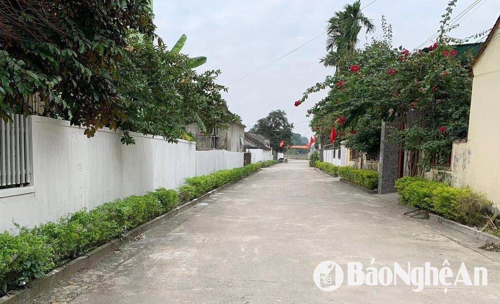Bộ mặt nông thôn xã Kim Liên xanh - sạch - đẹp. Ảnh: Mai Hoa