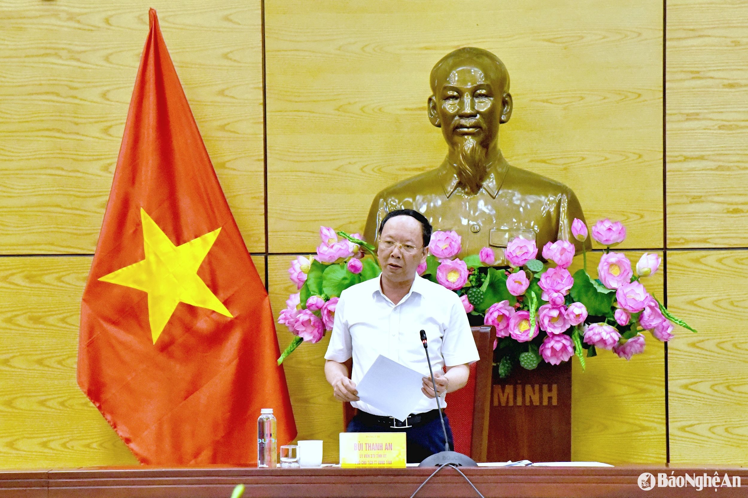 Đồng chí Bùi Thanh An phát biểu