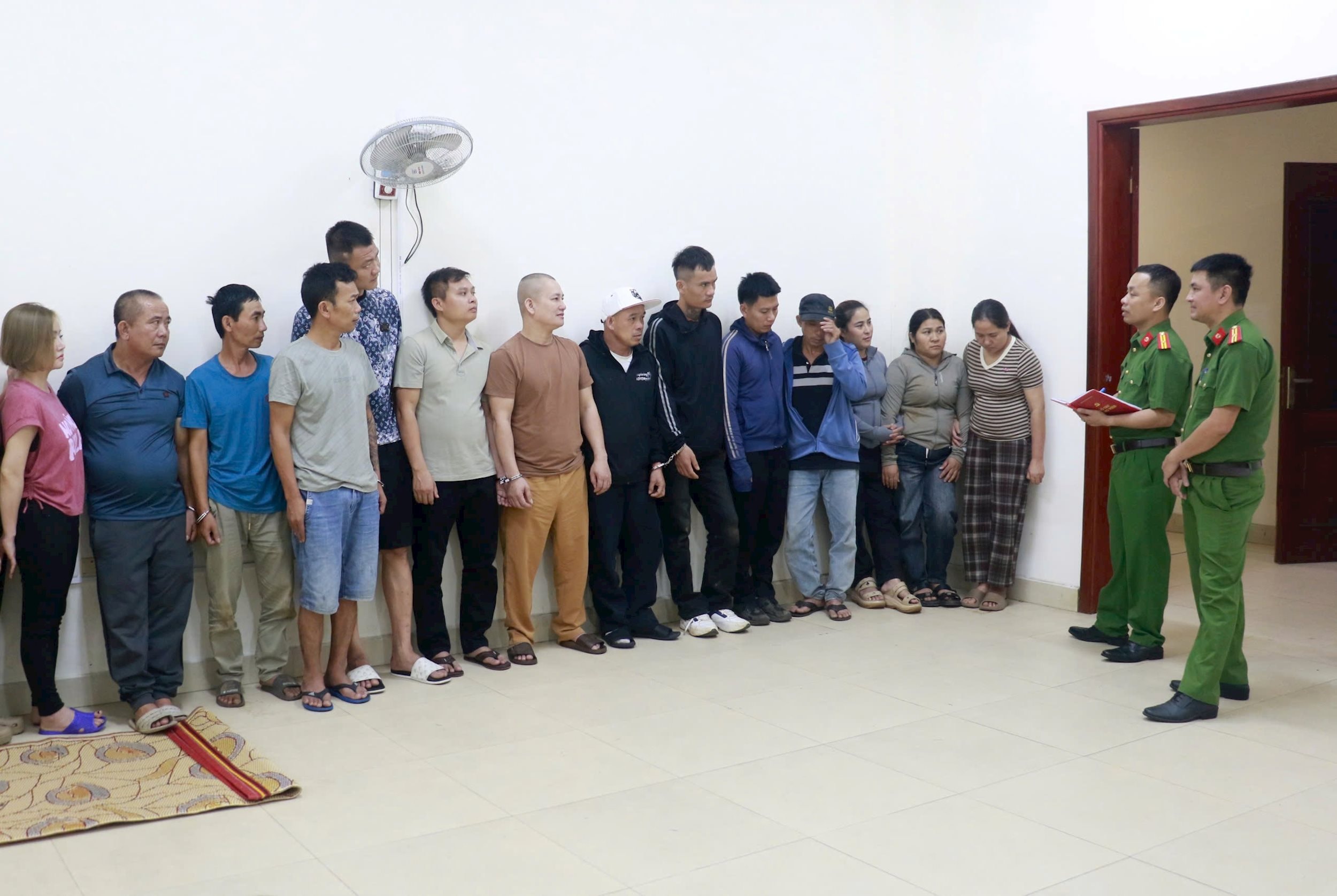 Các đối tượng trong vụ án bị bắt giữ