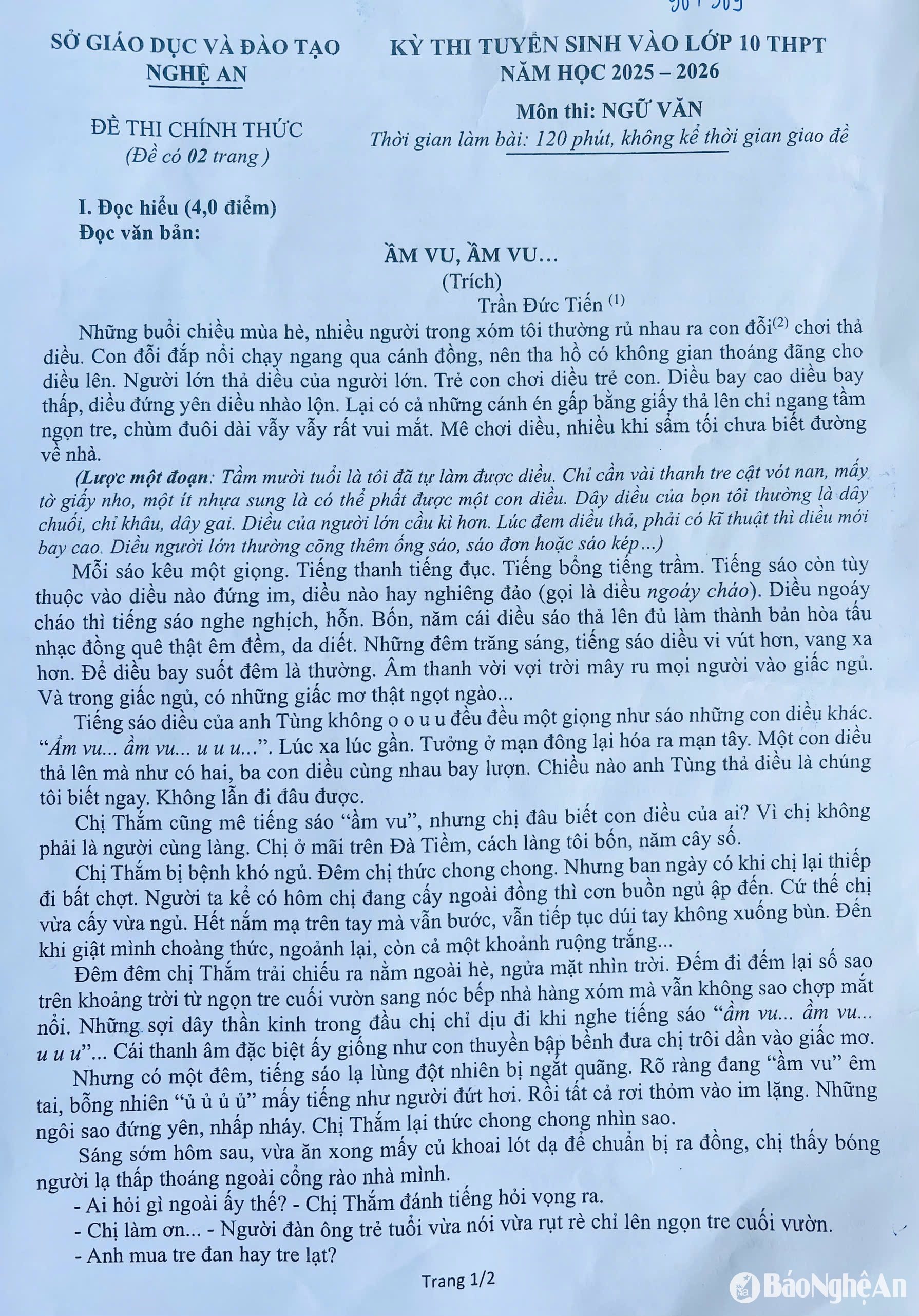 Đề 1