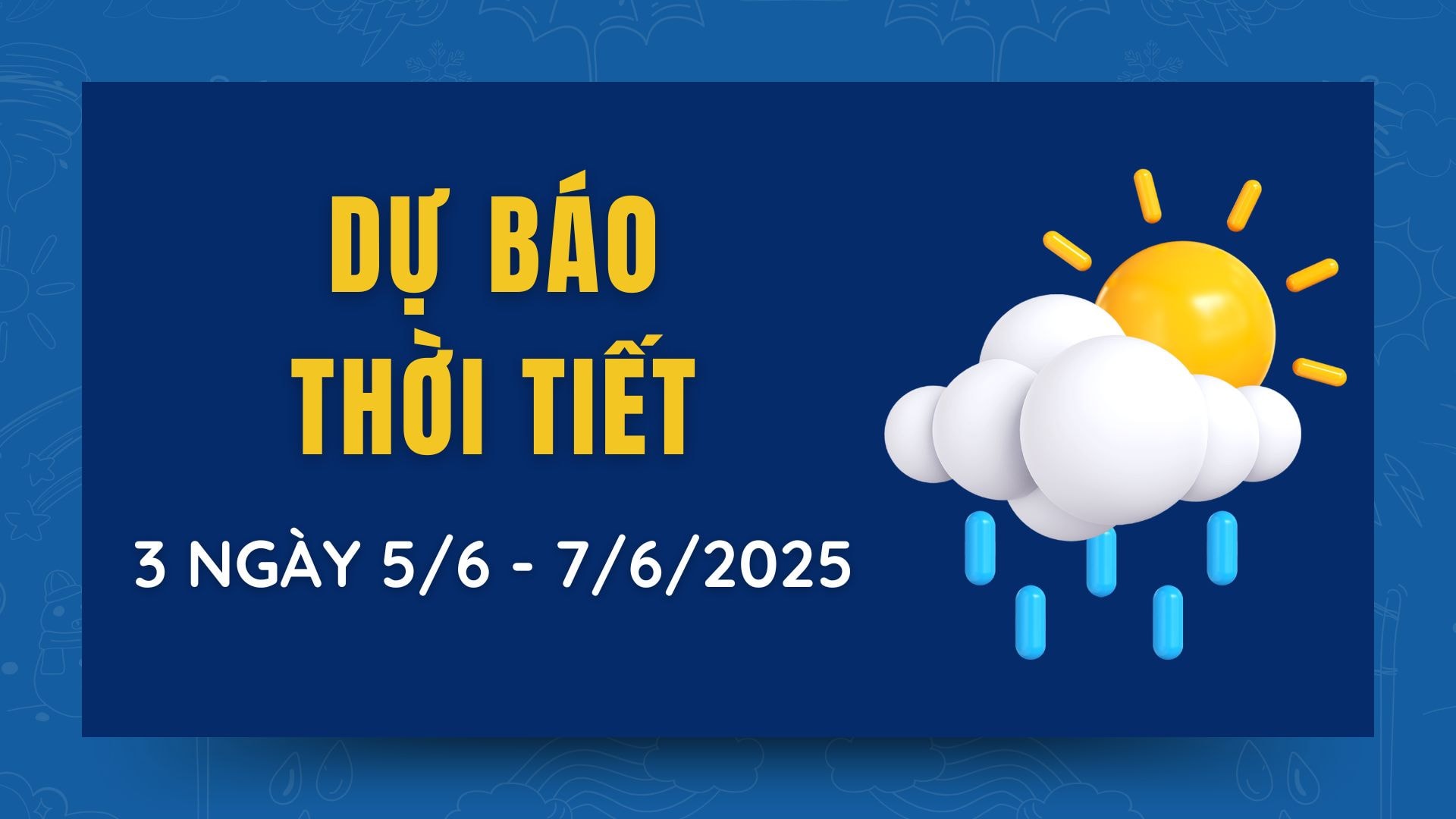 Dự báo thời tiết 3 ngày tới