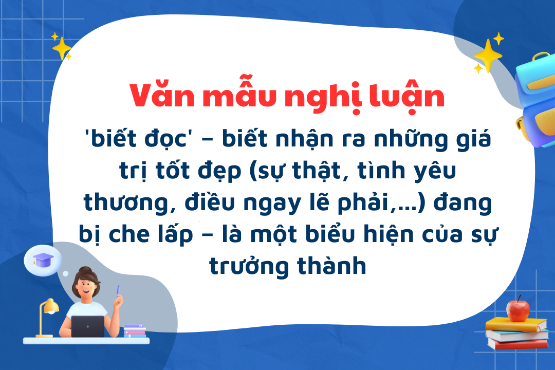 Văn mẫu nghị luận biết đọc