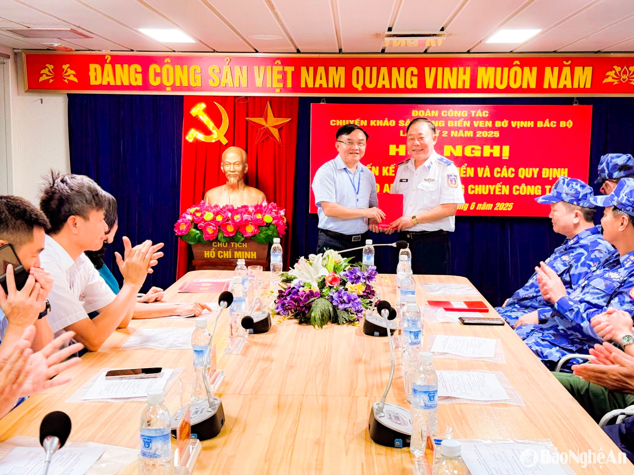 Đoàn công tác tỉnh Nghệ An khảo sát tuyến đảo từ Hải Phòng đến đảo Hòn Mê
