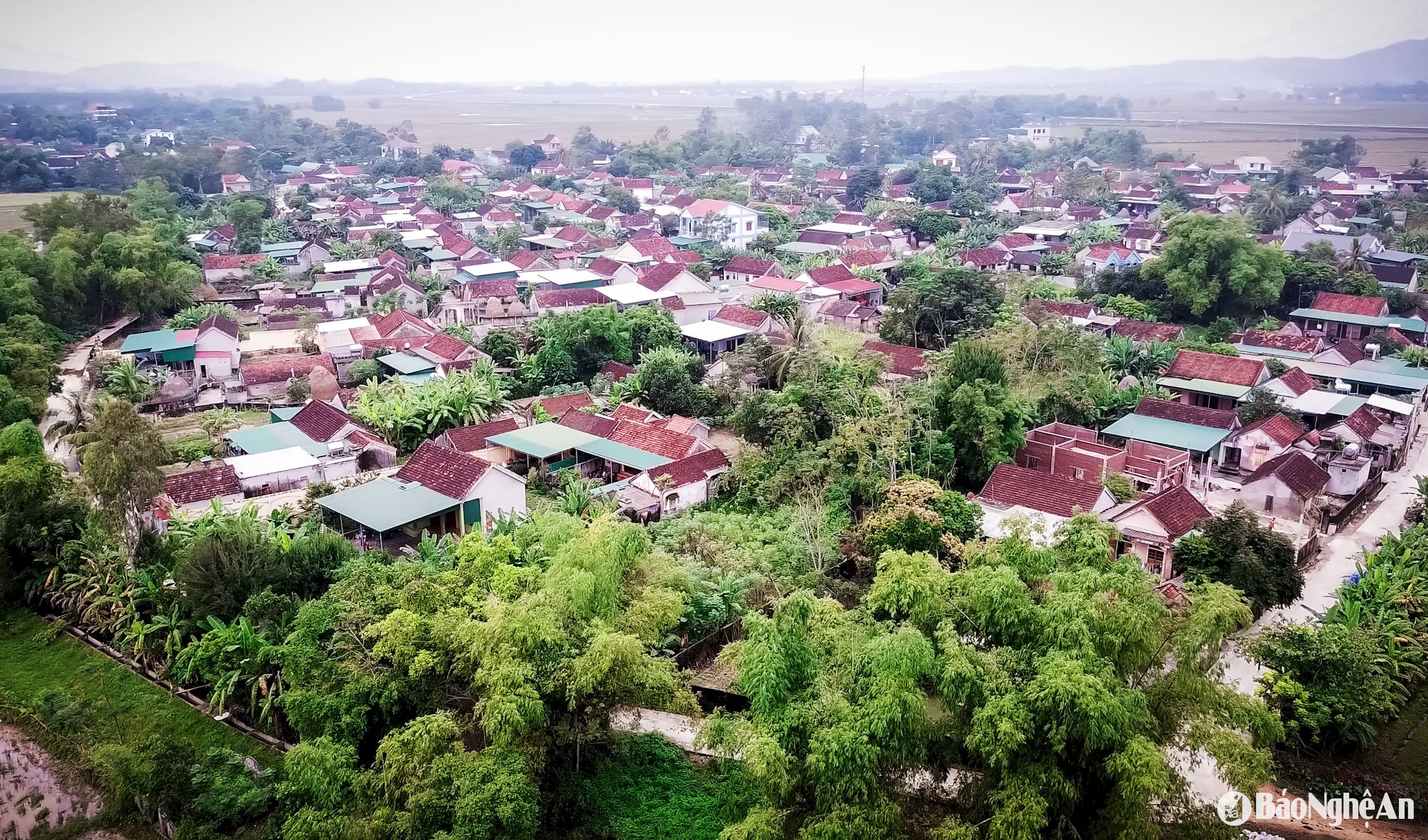 Làng Toàn Thắng, xã Quang Sơn nơi Báo Nghệ An từ sơ tán về trong năm 1968. Ảnh Thành Chung