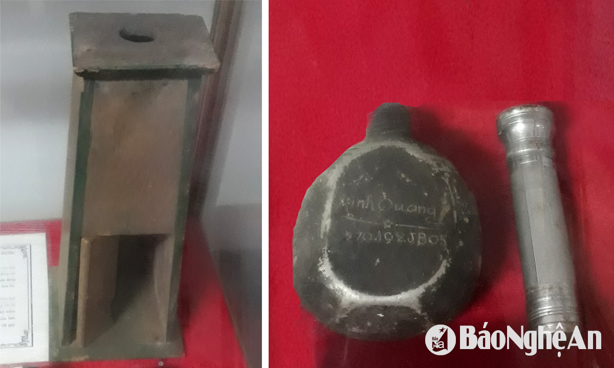 Một số vật dụng của phóng viên Báo Nghệ An trong những năm chống Mỹ. Ảnh tư liệu