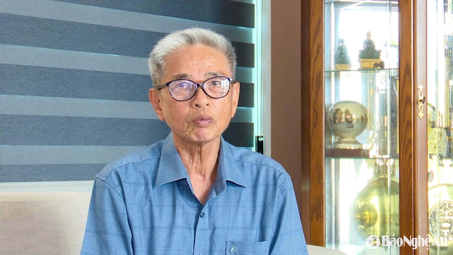 Ông Nguyễn Thanh Tiên, nguyên TBT Báo Nghệ An, nguyên Chủ tịch Hội Nhà báo. Ảnh- Đình Tuyên