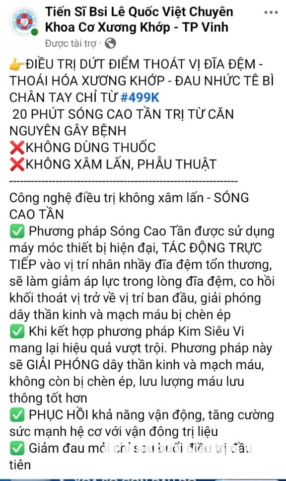 Quảng cáo của các cơ sở khám chữa bệnh ma lừa người dân. Ảnh Thành Chung (2)