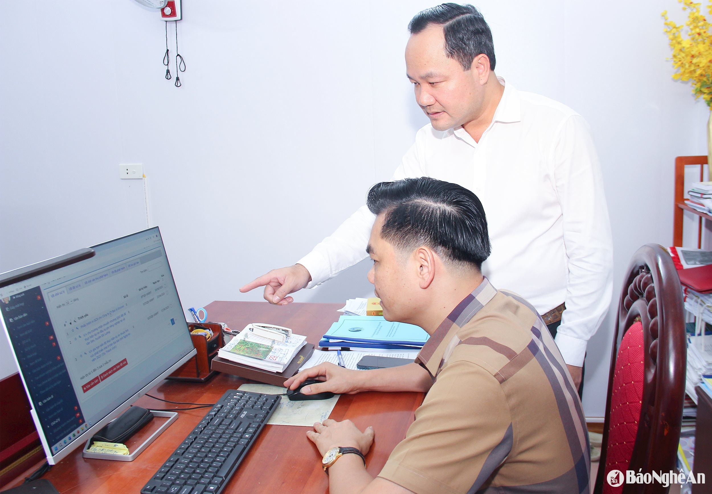 Lãnh đạo Sở kiểm tra đột xuất việc