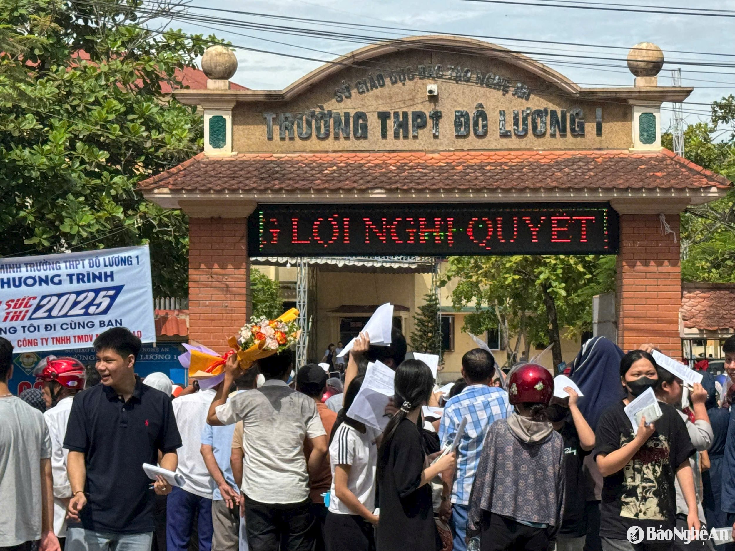 Điểm thi Trường THPT Đô Lương 1. Ảnh - Ngọc Phương