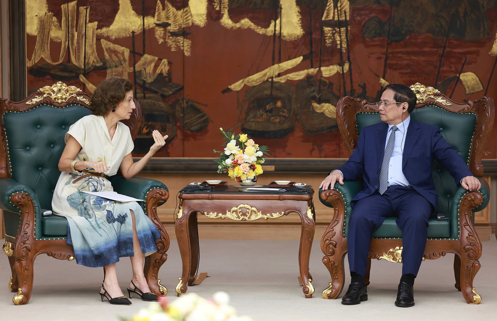 Tổng Giám đốc UNESCO: Sẵn sàng cùng Việt Nam chia sẻ tầm nhìn chiến lược về văn hóa ra thế giới- Ảnh 3. Tổng Giám đốc UNESCO: Sẵn sàng cùng Việt Nam chia sẻ tầm nhìn chiến lược về văn hóa ra thế giới- Ảnh 3.