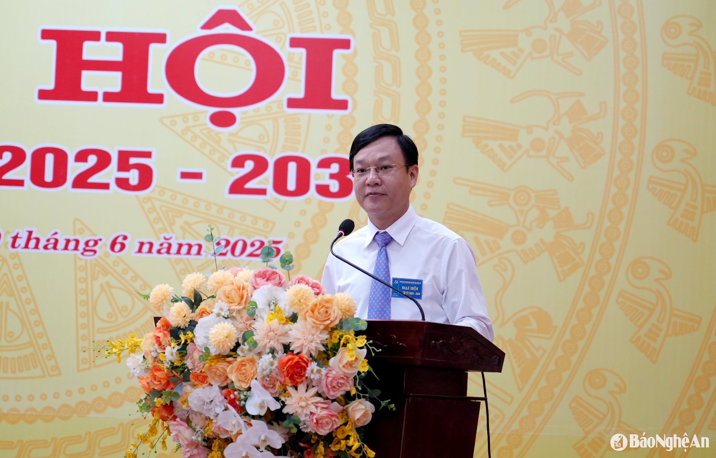 Đồng chí Phạm Tuấn Vinh phát biểu chỉ đạo đại hội. Ảnh - Mỹ Hà