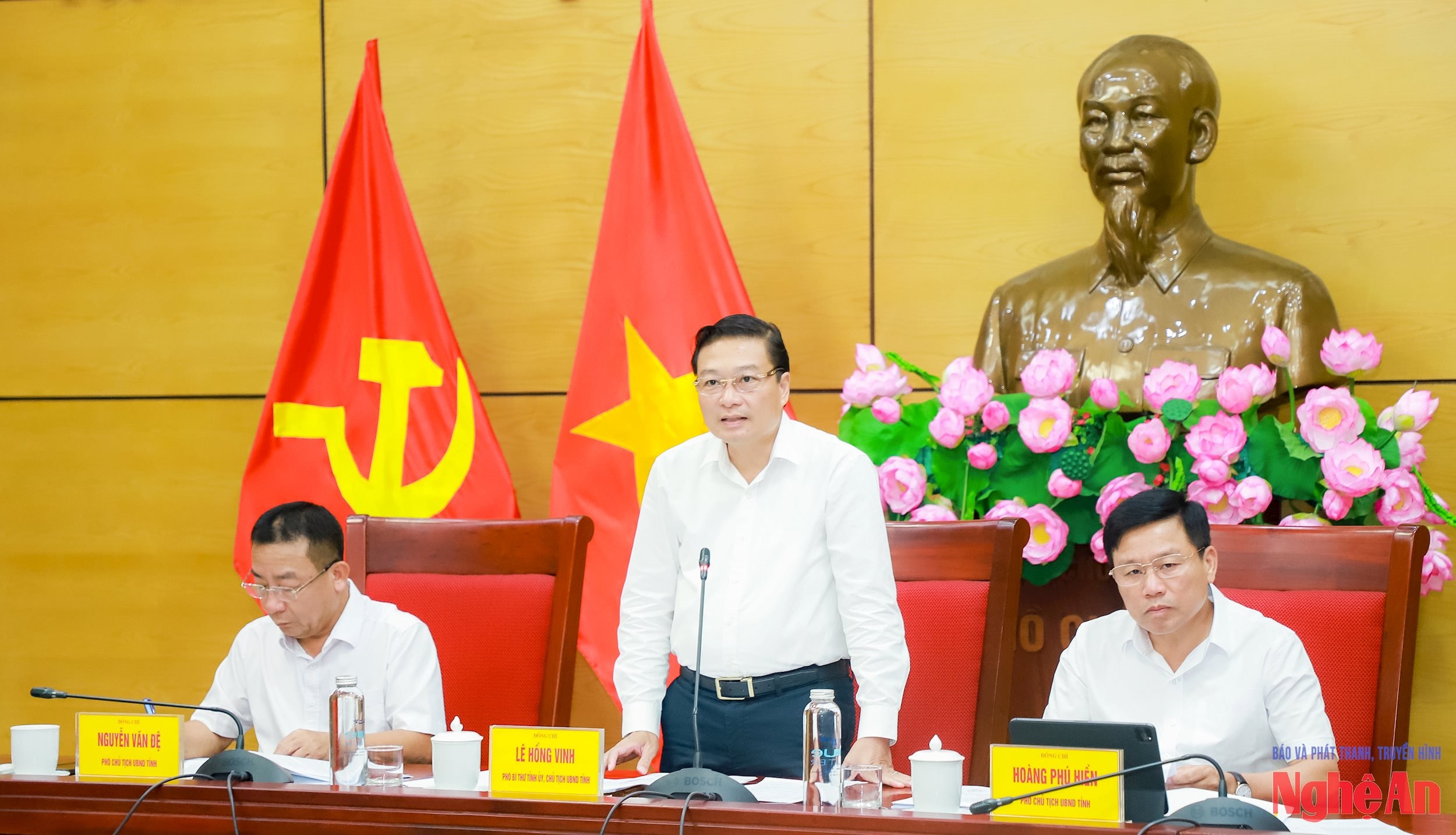 Đồng chí Lê Hồng Vinh - Phó Bí thư Tỉnh ủy, Chủ tịch UBND tỉnh phát biểu kết luận. Ảnh: Thành Duy