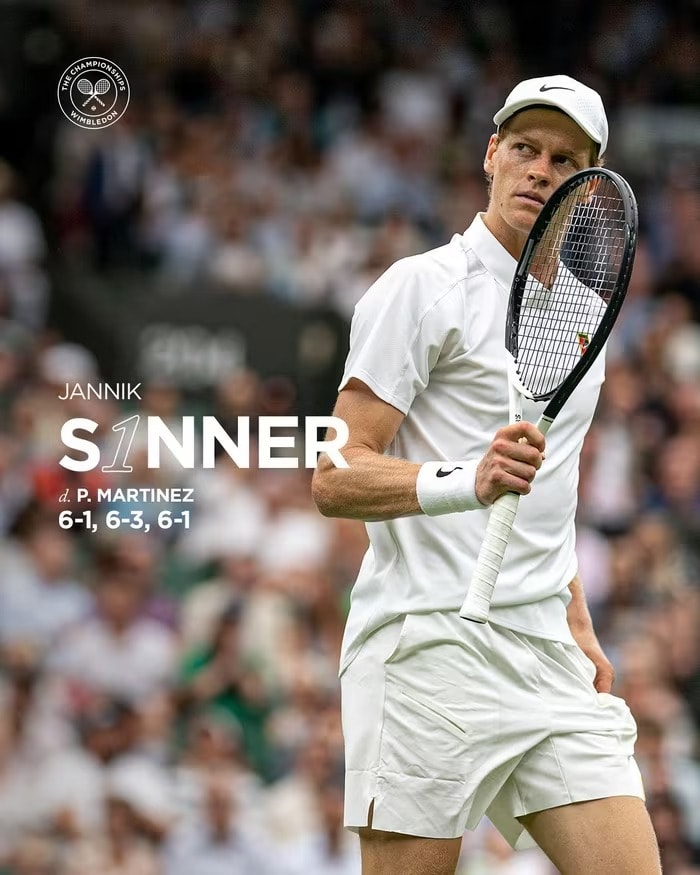 Jannik Sinner tiếp tục thể hiện đẳng cấp của tay vợt số 1 thế giới