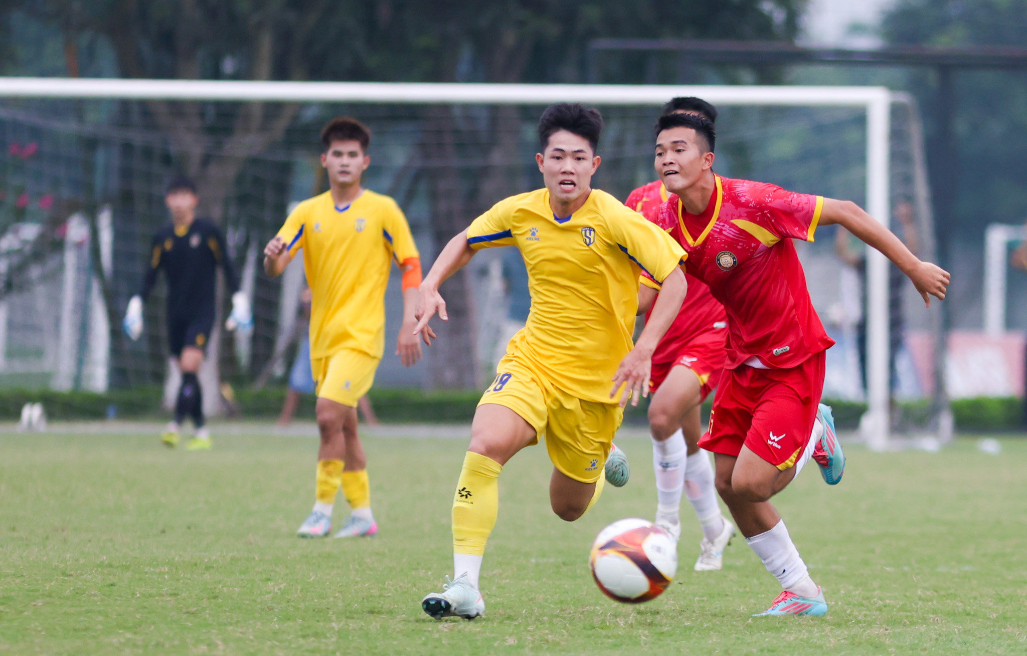 U21 SLNA đã trải qua chặng đường không mấy bằng phẳng tại Giải U21 Quốc gia 2025. Ảnh: Đức Anh