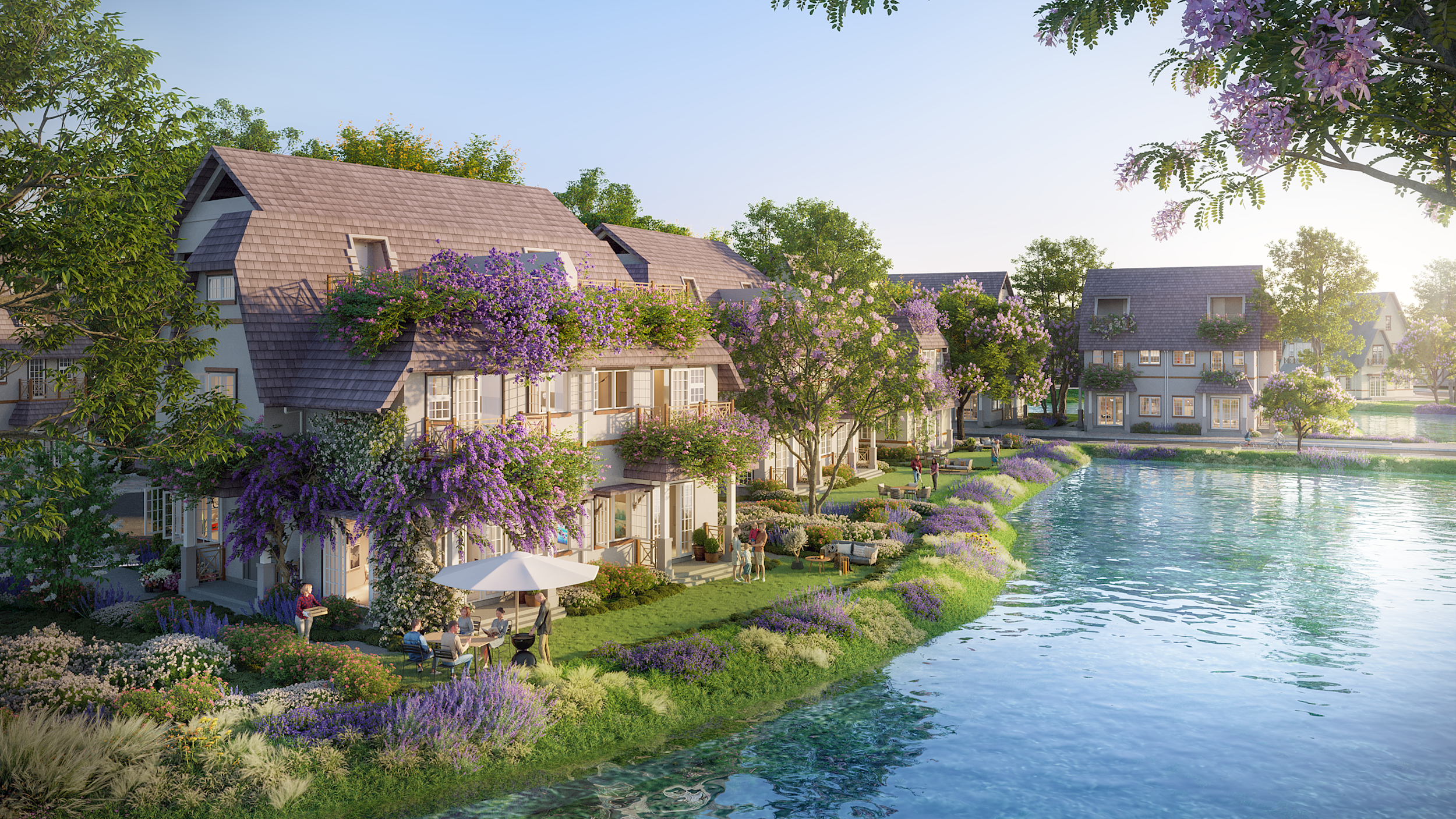 Sắc tím lavender tràn ngập khắp cụm đảo Violet. Ảnh: MP