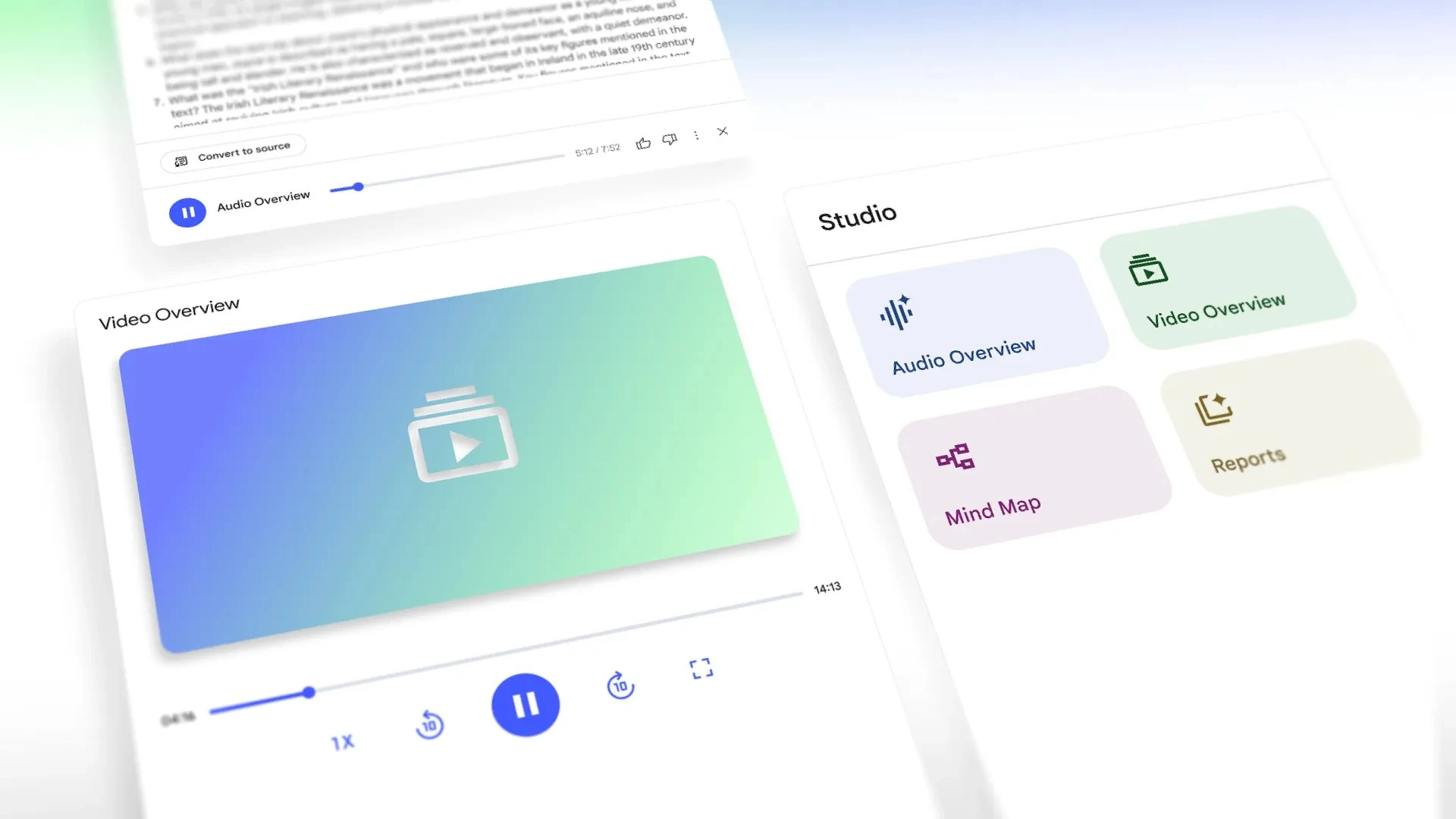 Google NotebookLM: Thêm tính năng Video Overview, nâng cấp Studio 
