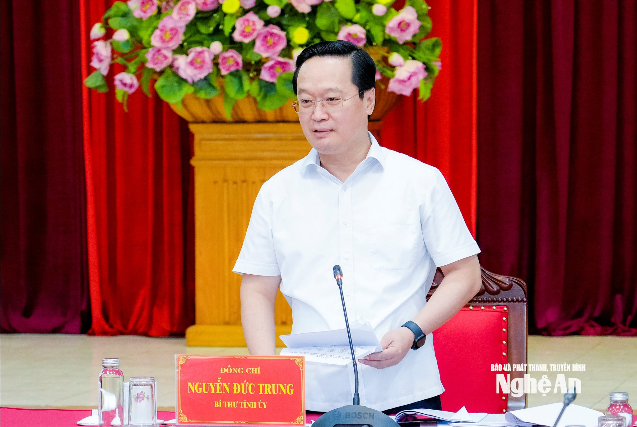 Bí thư Tỉnh ủy Nguyễn Đức Trung chủ trì duyệt Đại hội đảng bộ các xã Quỳ Châu, Minh Hợp, Quỳnh Văn