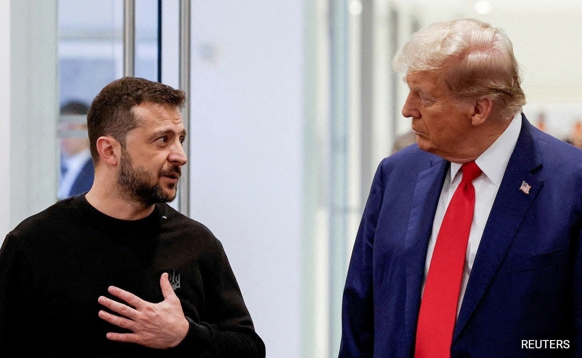 Tổng thống Mỹ Trump và Tổng thống Ukraine Zelensky. Ảnh: Reuters