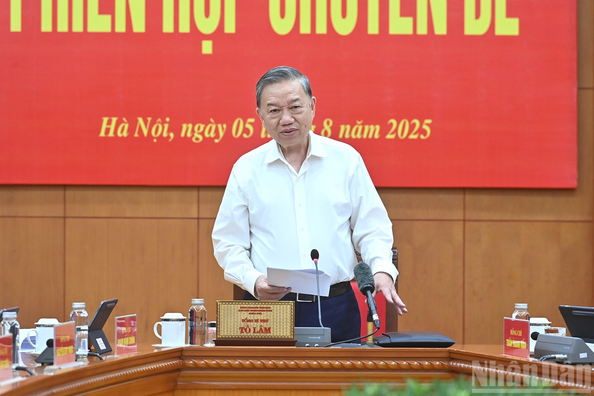 Tổng Bí thư Tô Lâm phát biểu chỉ đạo phiên họp. ndo_br_a4-bnd-8114.jpg