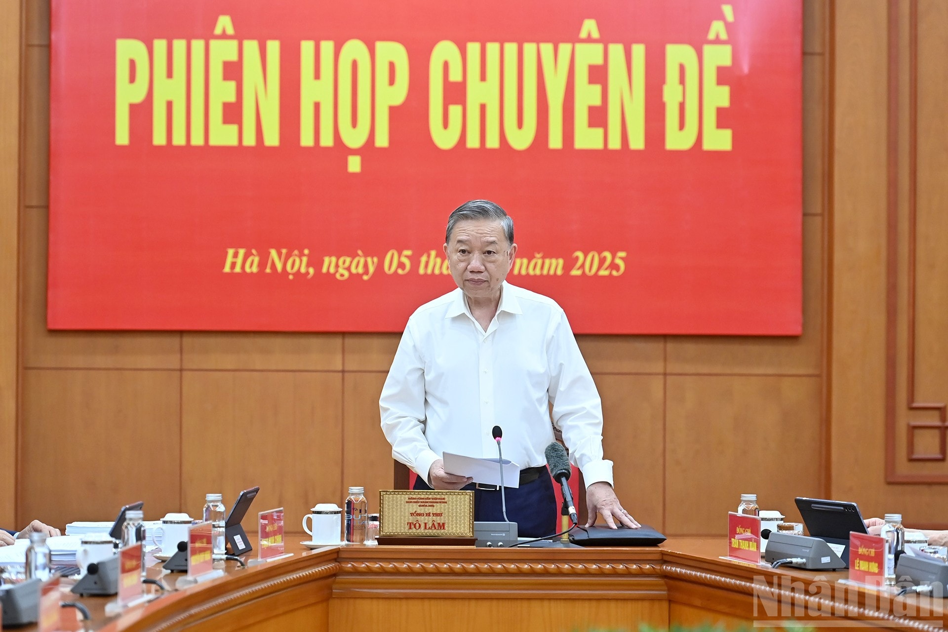 Tổng Bí thư Tô Lâm phát biểu chỉ đạo phiên họp chuyên đề của Ban Chỉ đạo Trung ương về hoàn thiện thể chế, pháp luật. ndo_br_a4-bnd-8094.jpg