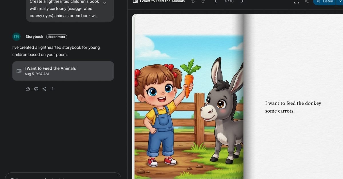 Google ra mắt công cụ tạo truyện minh họa Gemini Storybook