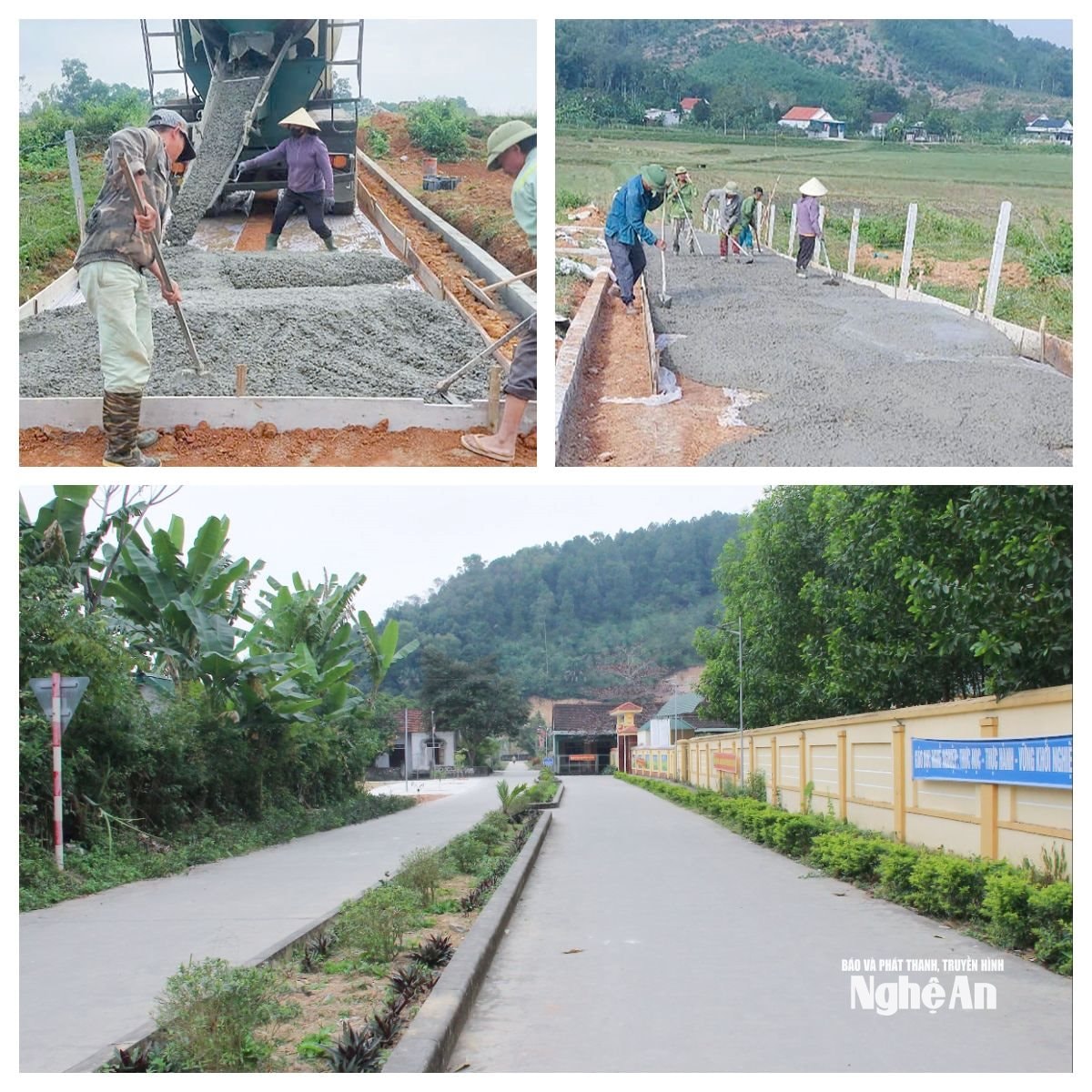 Làm đường giao thông nội đồng và đường giai thông nội khu dân cư được làm khang trang. Ảnh: Mai Hoa