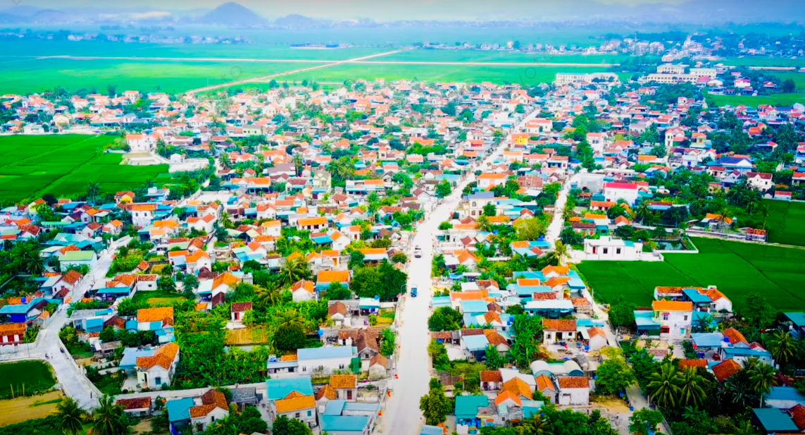 Quang cảnh xã Quỳnh Văn. Ảnh: Thu Hương
