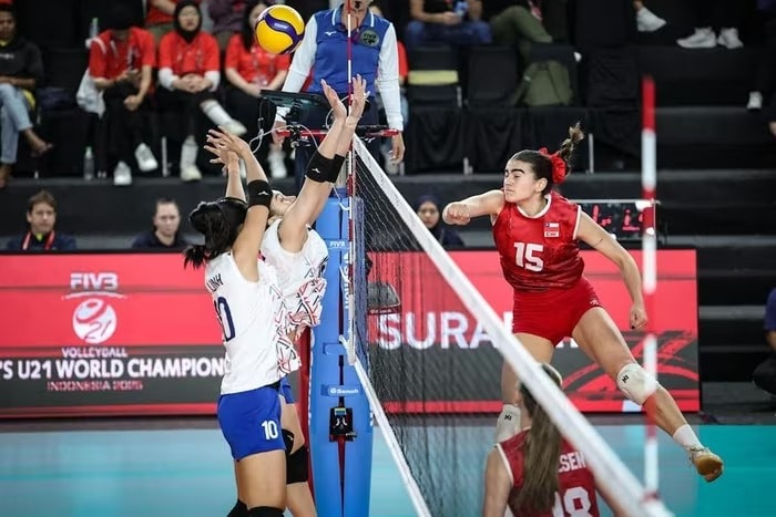 U21 bóng chuyền nữ Việt Nam thua ở trận phân hạng 17-20.