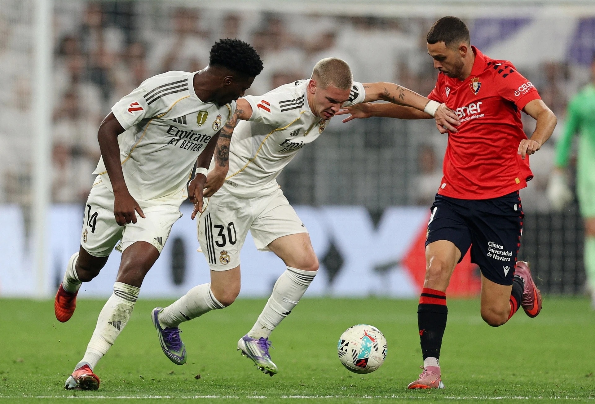 Mastantuono nhận nhiều sự chú ý trong trận gặp Osasuna.