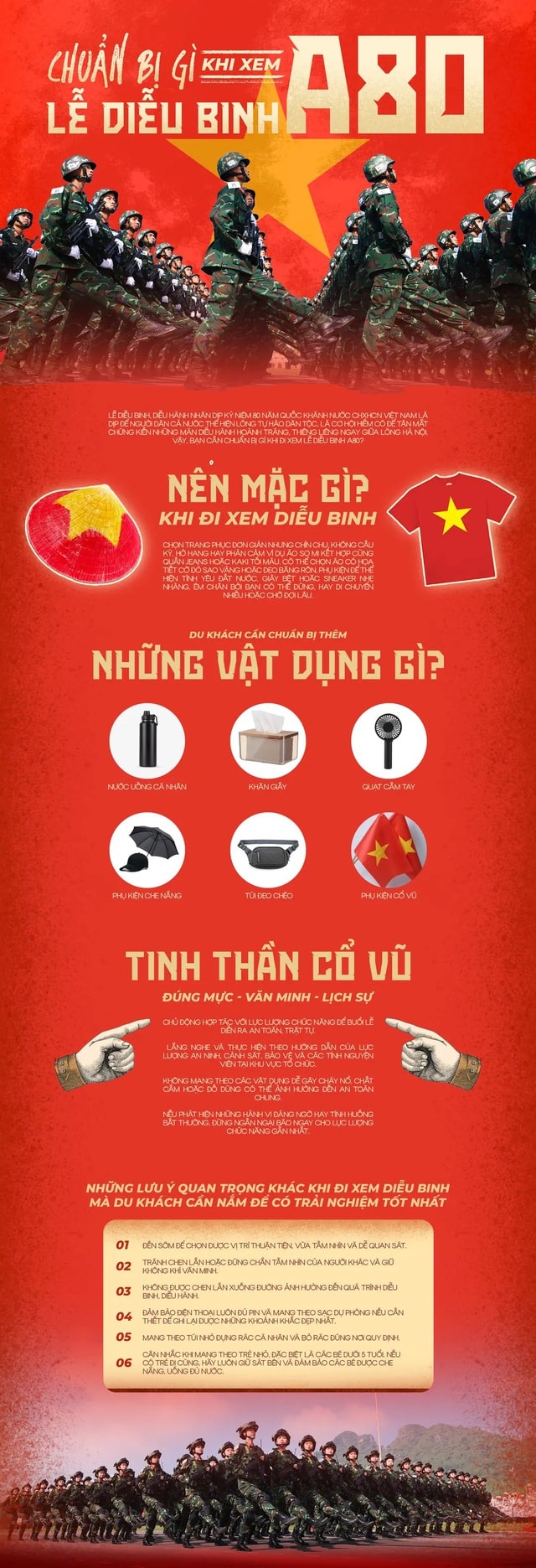 Cẩm nang 'bỏ túi' khi đi xem LỄ DIỄU BINH, DIỄU HÀNH A80- Ảnh 8.