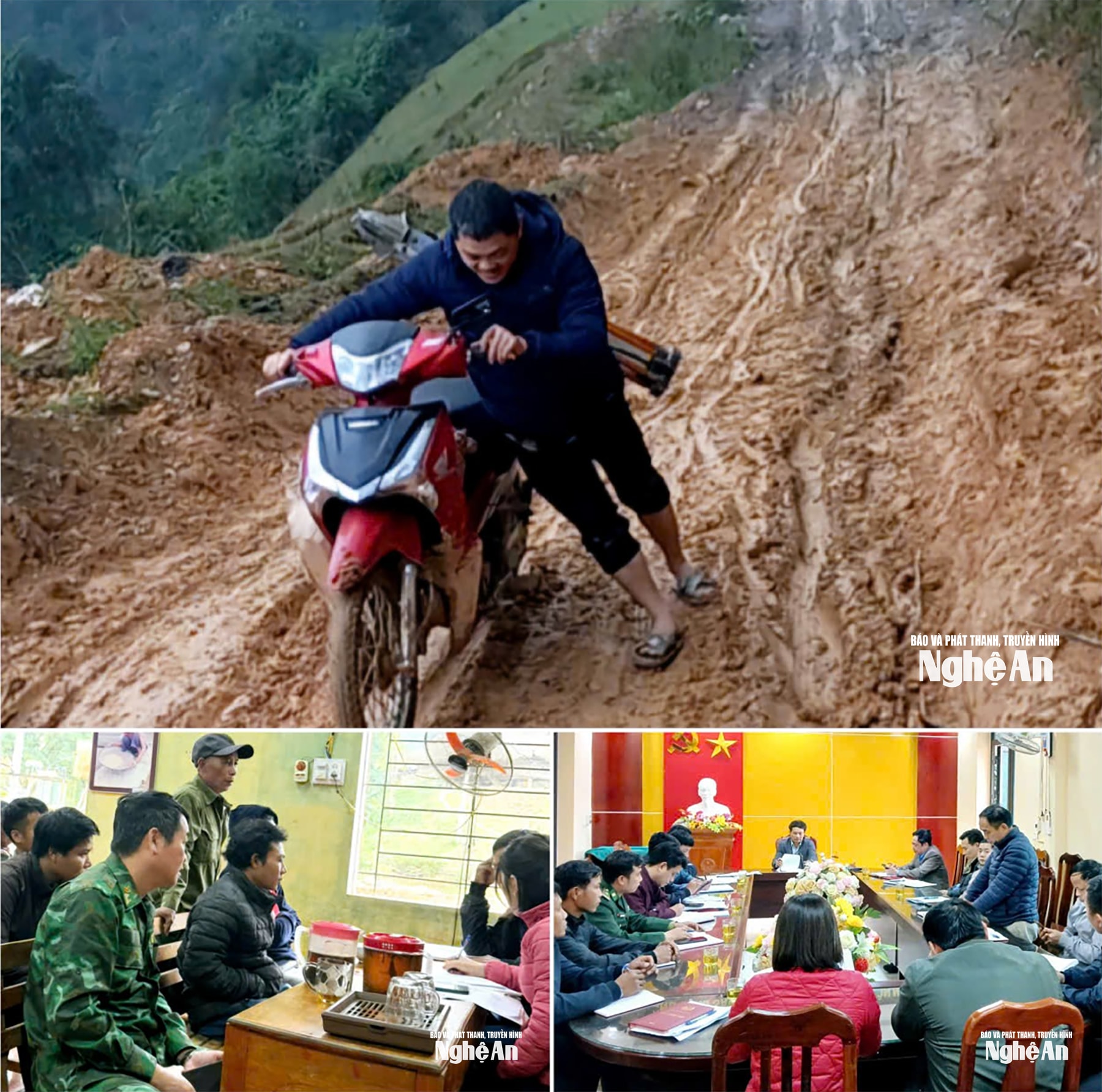 Cán bộ Văn phòng đăng ký đất đai tỉnh Nghệ An vào các bản Búng, Cò Phạt thực hiện đo đạc, lập hồ sơ đất đai cho các hộ gia đình đồng bào Đan Lai.