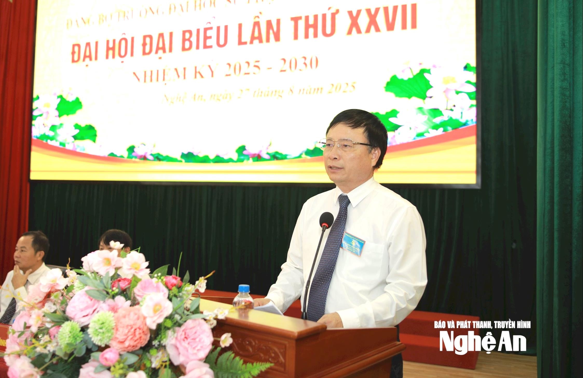 Đồng chí Bùi Đình Long - Phó Chủ tịch UBND tỉnh phát biểu chỉ đạo đại hội. Ảnh: Mỹ Hà