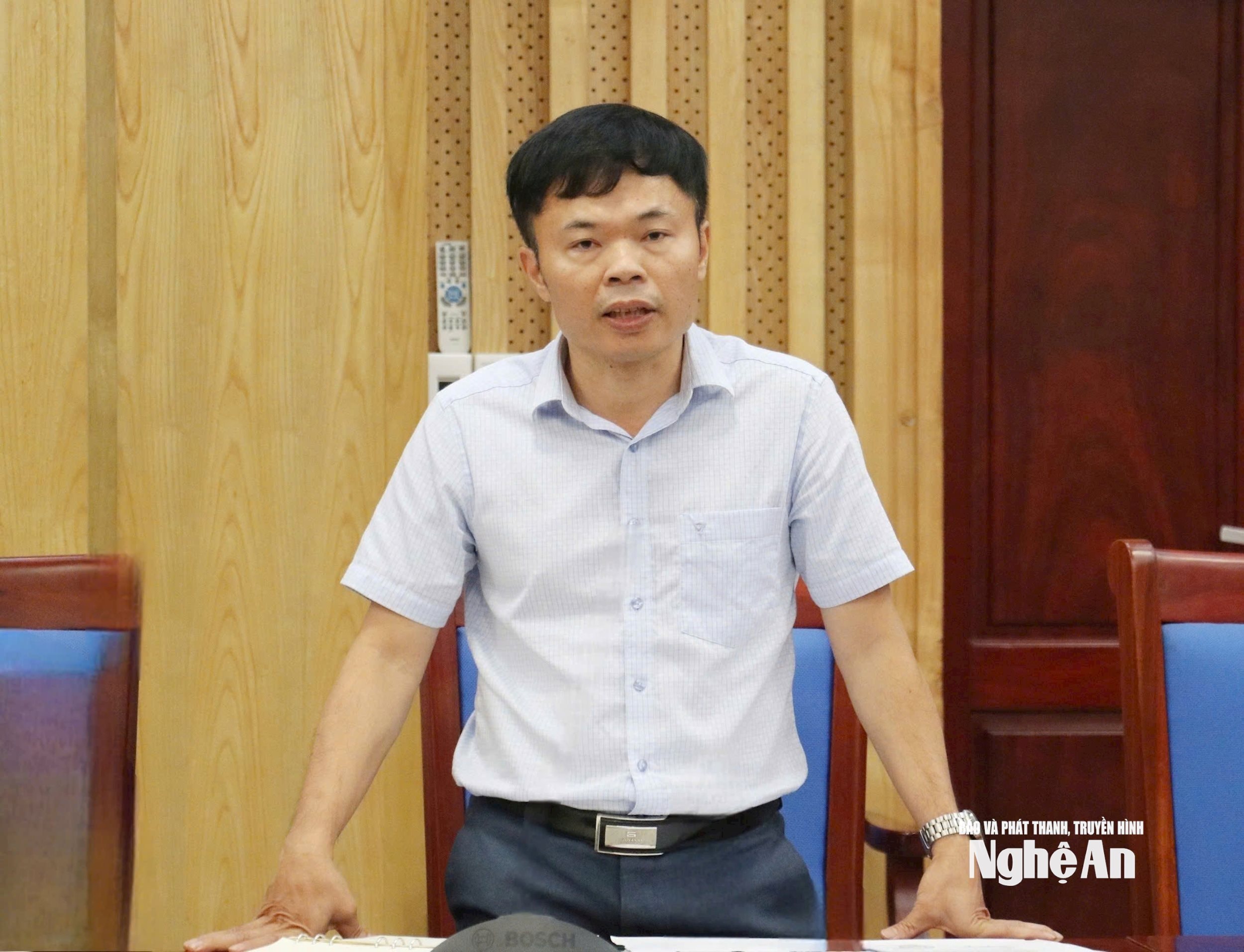 Tiến sĩ Thái Minh Tuấn - Chánh Văn phòng UBND tỉnh Nghệ An. Ảnh Mai Hoa