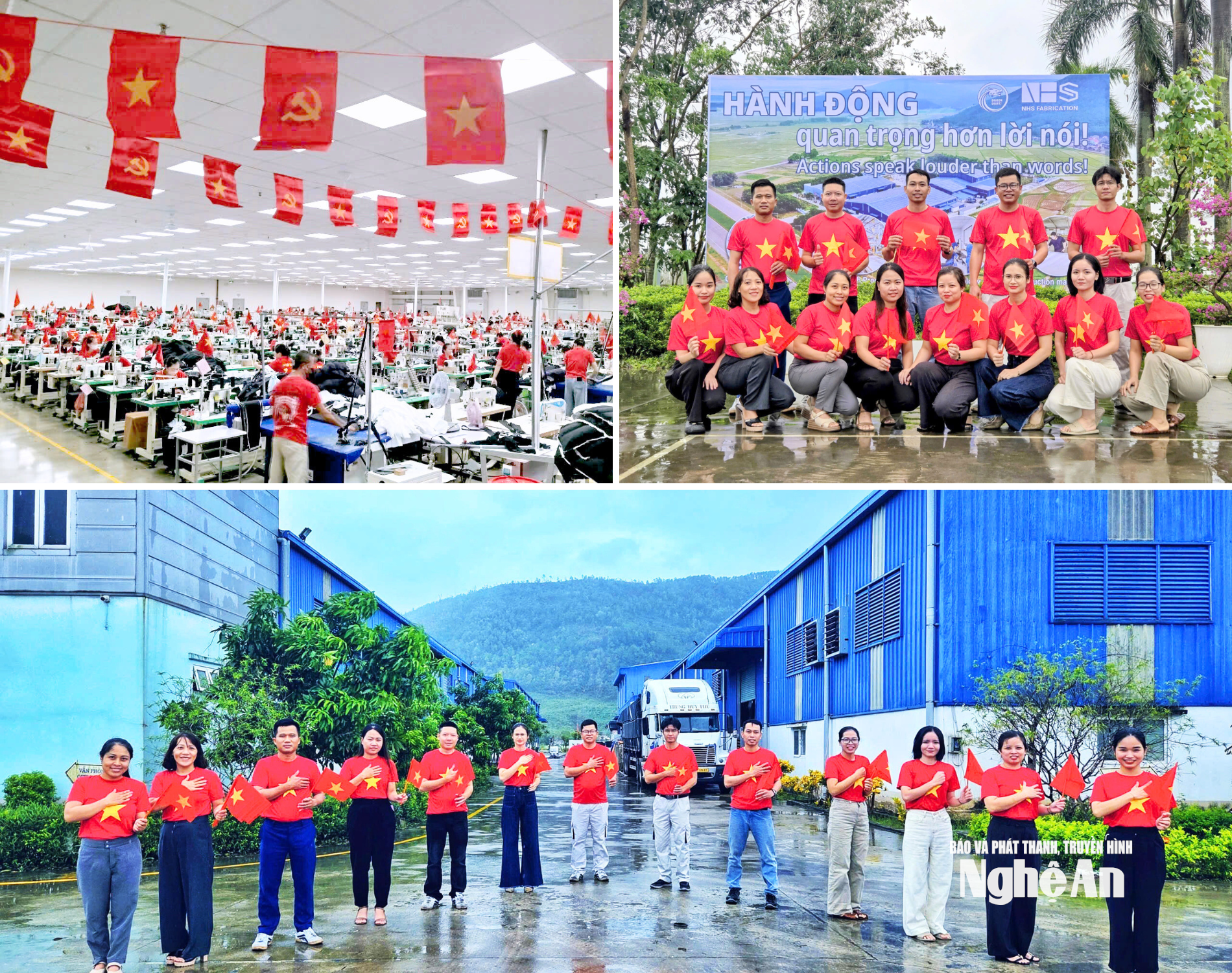 công nhân lao động hướng về đại lễ 80 năm Quốc khánh Ảnh CSCC2