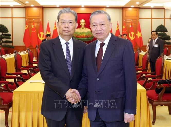 Tổng Bí thư Tô Lâm tiếp Ủy viên Trưởng Nhân đại toàn quốc Trung Quốc Triệu Lạc Tế- Ảnh 5. Tổng Bí thư Tô Lâm tiếp Ủy viên Trưởng Nhân đại toàn quốc Trung Quốc Triệu Lạc Tế- Ảnh 5.