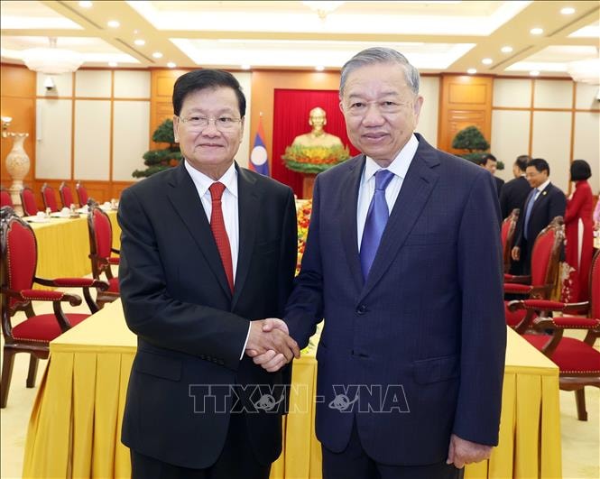 Tổng Bí thư Tô Lâm hội kiến Tổng Bí thư, Chủ tịch nước Lào Thongloun Sisoulith- Ảnh 1. Tổng Bí thư Tô Lâm hội kiến Tổng Bí thư, Chủ tịch nước Lào Thongloun Sisoulith- Ảnh 1.
