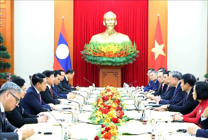 Tổng Bí thư Tô Lâm hội kiến Tổng Bí thư, Chủ tịch nước Lào Thongloun Sisoulith- Ảnh 2. Tổng Bí thư Tô Lâm hội kiến Tổng Bí thư, Chủ tịch nước Lào Thongloun Sisoulith- Ảnh 2.