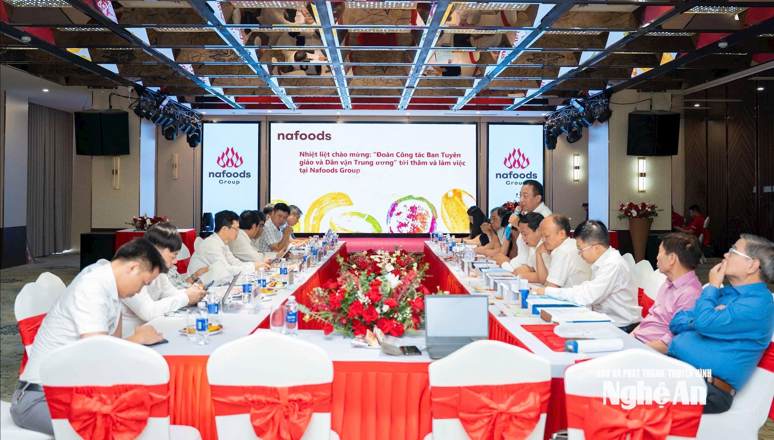 Quang cảnh buổi làm việc. Ảnh: Nafoods Group