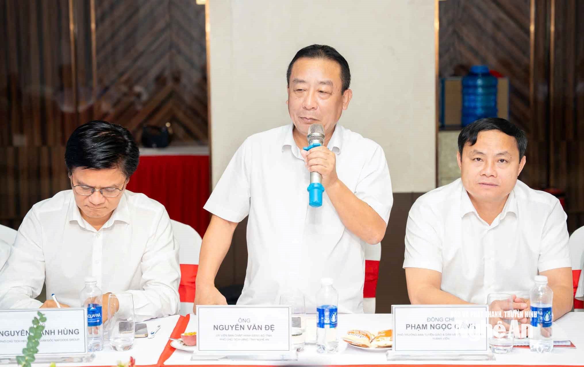 Đại diên lãnh đạo Trung ương, lãnh đạo tỉnh và Nafoods Group tại buổi làm việc. Ảnh: Nafoods Group
