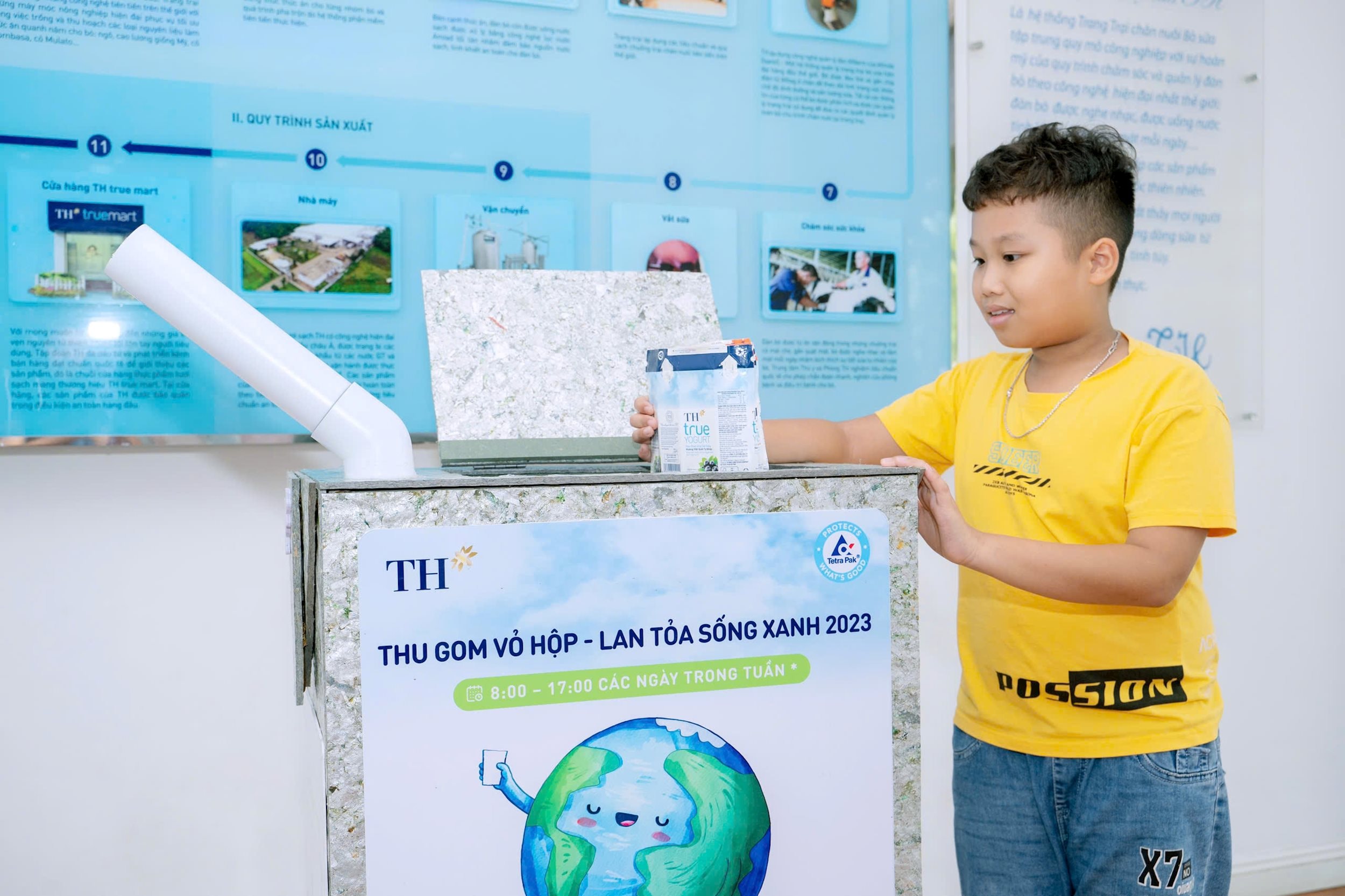 Thu gom vỏ hoppjj- lan toả lối sống xanh tại TH. Ảnh: T