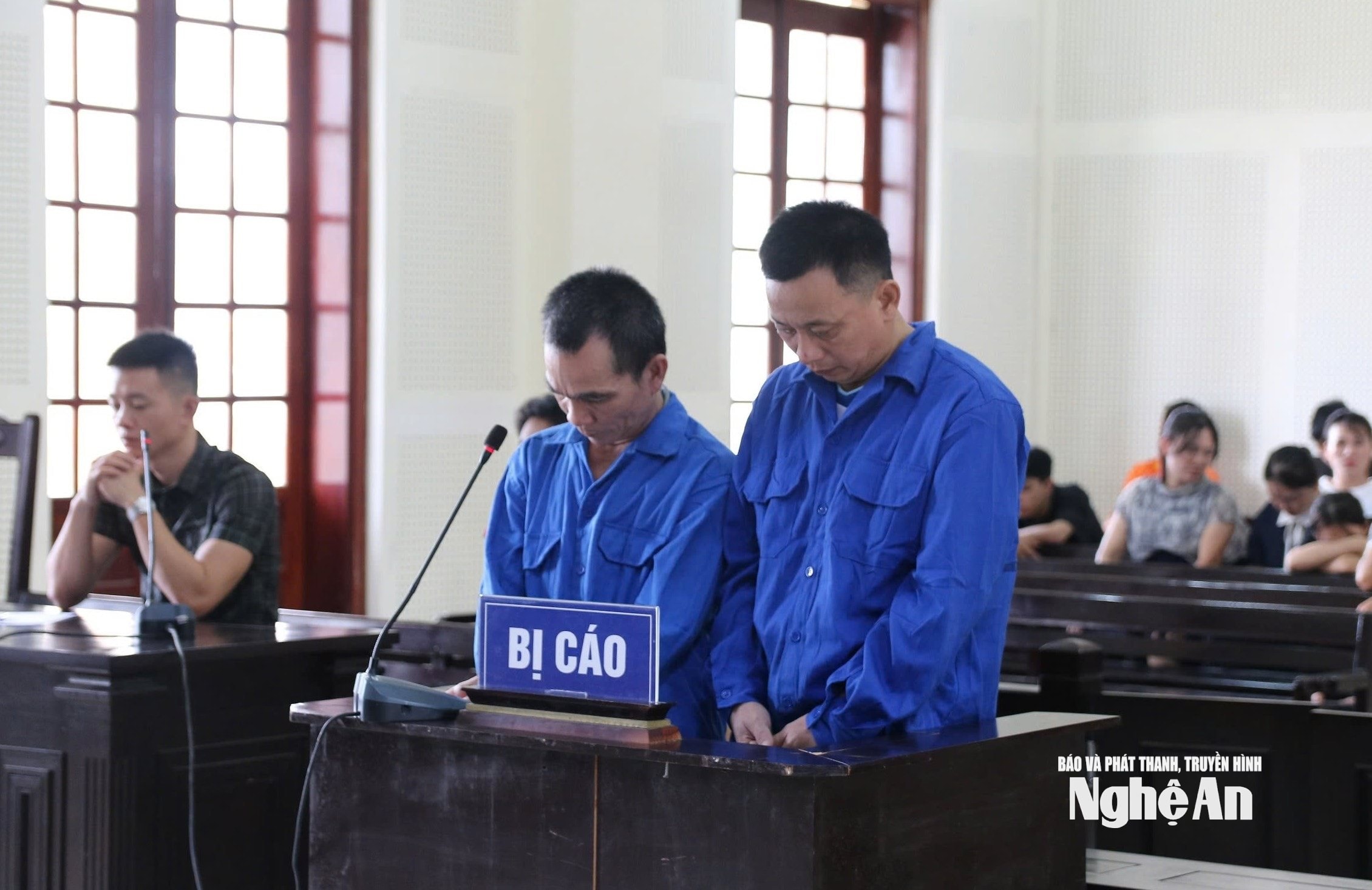 Hai bị cáo Lưu Xuân Tâm và Trần Hải tại tòa. Ảnh: Trần Vũ
