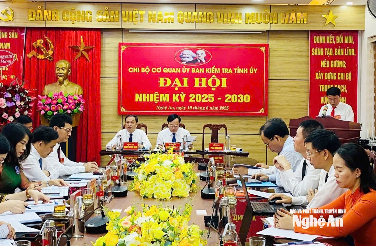 Toàn cảnh đại hội chi bộ cơ quan UBKT Tỉnh ủy nhiệm kỳ 2025-2030 Ảnh Phạm Thùy