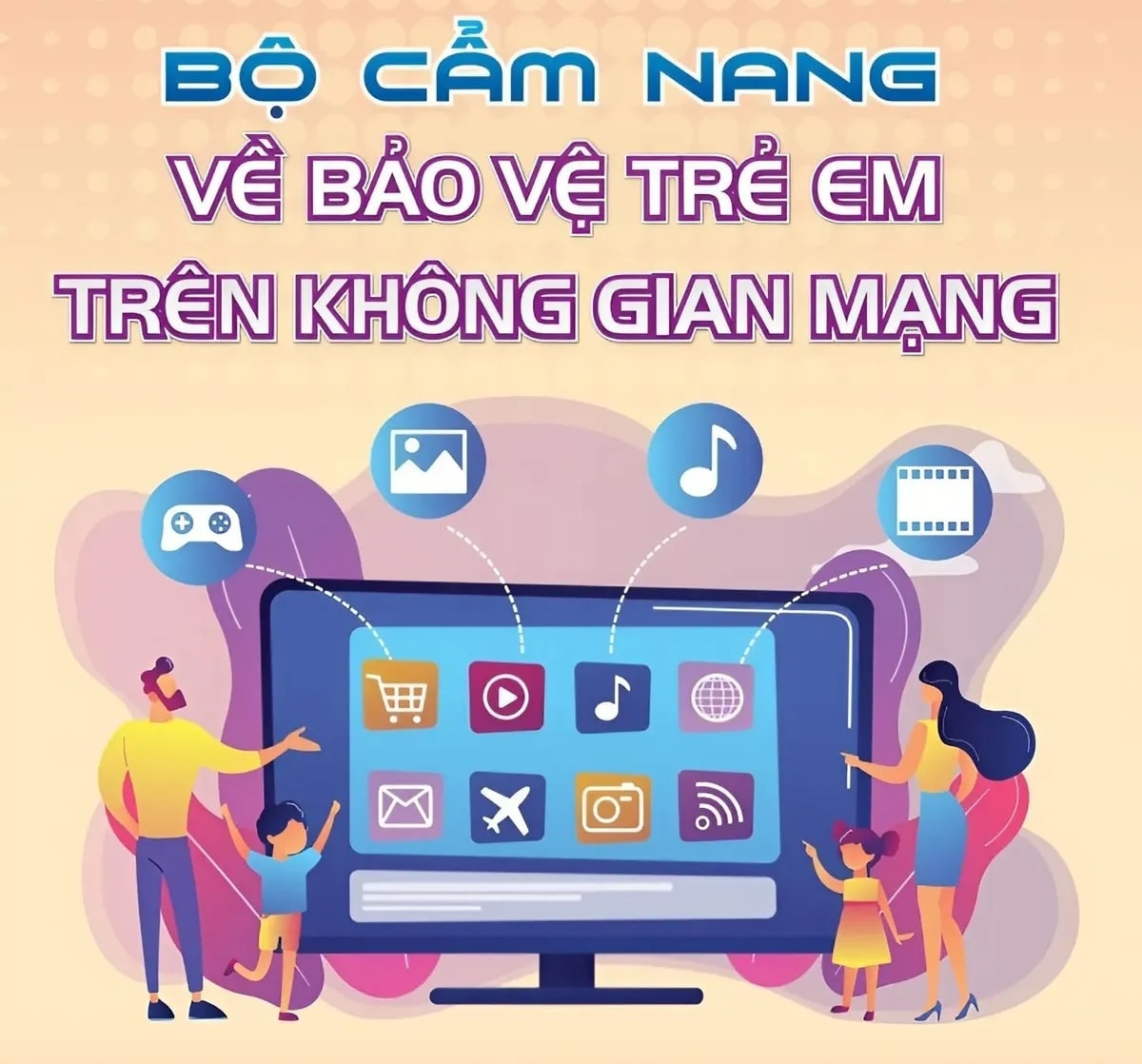 Cẩm nang bảo vệ trẻ em trên không gian mạng. Ảnh minh họa