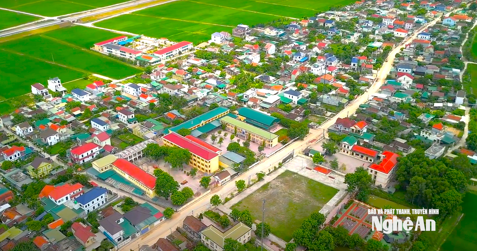 Một góc xã xã Quảng Châu. Ảnh Thu Hương