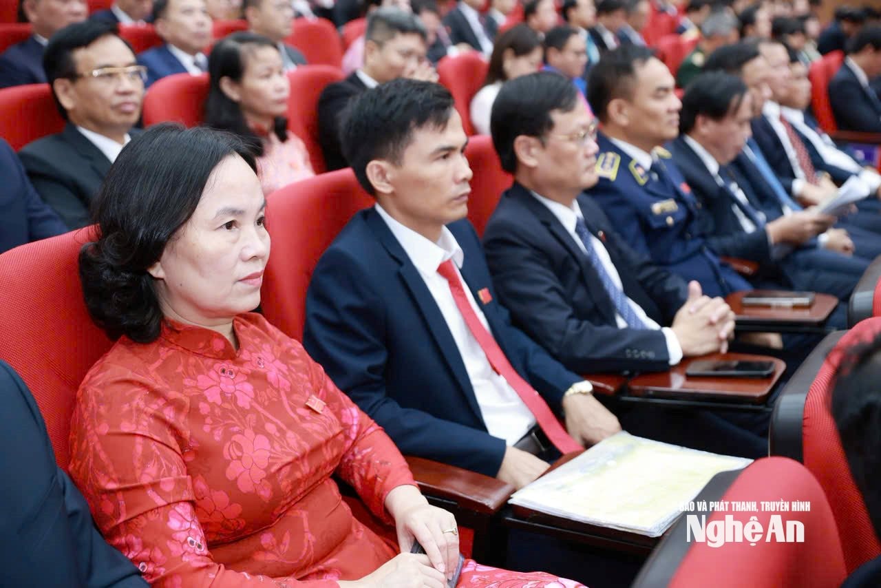 Các đại biểu tham dự Đại hội đại biểu Đảng bộ tỉnh Nghệ An lần thứ XX, nhiệm kỳ 2025-2030. Ảnh: Hữu Hoàng