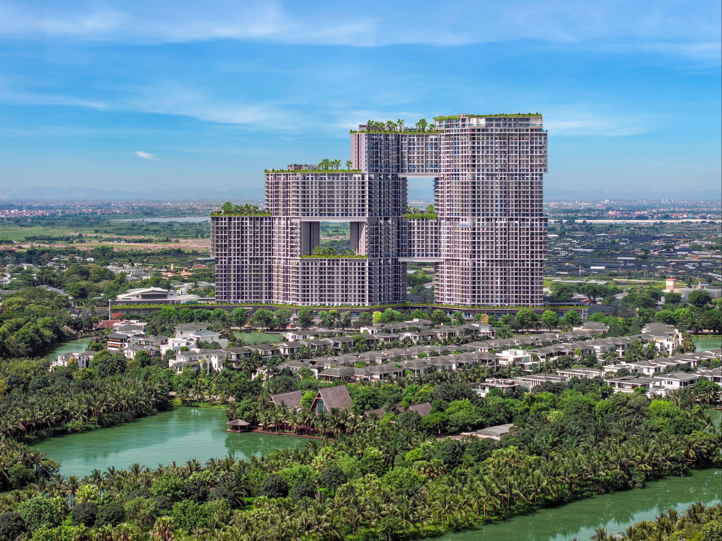Tòa tháp Sky Forest, Ecopark Hưng Yên trở thành biểu tượng cao tầng mới tại miền Bắc.